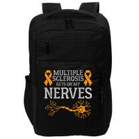 Multiple Sclerosis Gets On My Nerves Awareness Orange Impact Tech Backpack