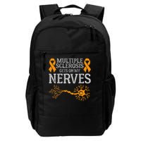 Multiple Sclerosis Gets On My Nerves Awareness Orange Backpack