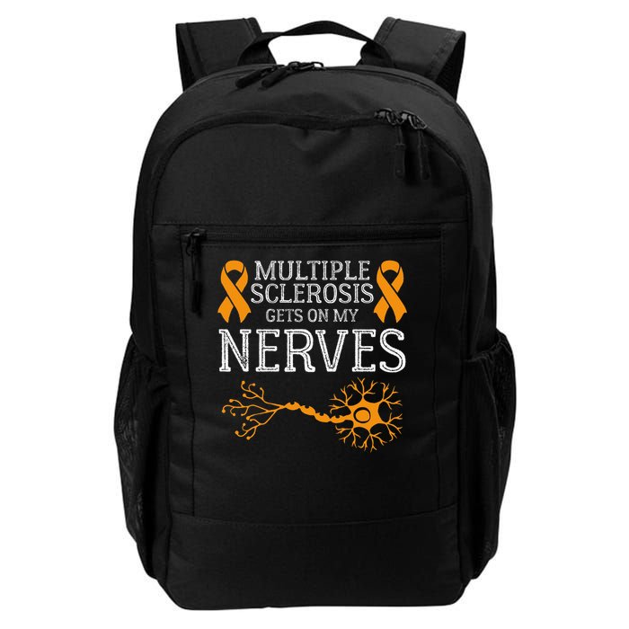 Multiple Sclerosis Gets On My Nerves Awareness Orange Backpack