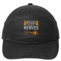 Multiple Sclerosis Gets On My Nerves Awareness Orange 7-Panel Snapback Hat