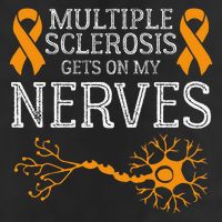 Multiple Sclerosis Gets On My Nerves Awareness Orange 25L Jumbo Tote