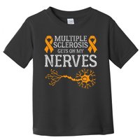 Multiple Sclerosis Gets On My Nerves Awareness Orange Toddler T-Shirt