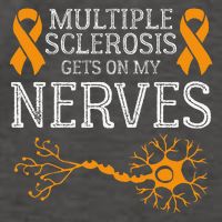 Multiple Sclerosis Gets On My Nerves Awareness Orange Vector Backpack