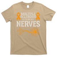 Multiple Sclerosis Gets On My Nerves Awareness Orange T-Shirt