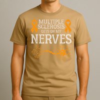 Multiple Sclerosis Gets On My Nerves Awareness Orange T-Shirt