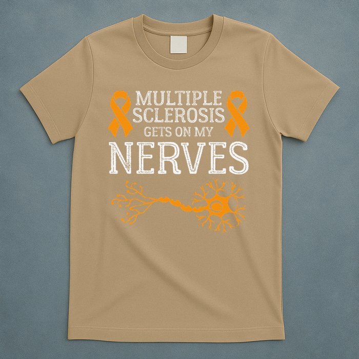 Multiple Sclerosis Gets On My Nerves Awareness Orange T-Shirt