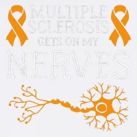 Multiple Sclerosis Gets On My Nerves Awareness Orange Garment-Dyed Sweatshirt