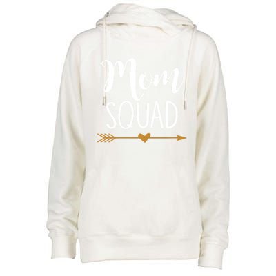 Mom Squad Gift Womens Funnel Neck Pullover Hood