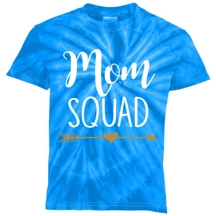 Mom Squad Gift Kids Tie-Dye T-Shirt