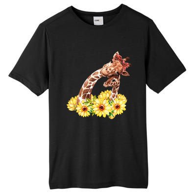 Mom Sunflower Gift Safari Africa Animal Baby Giraffe Tall Fusion ChromaSoft Performance T-Shirt