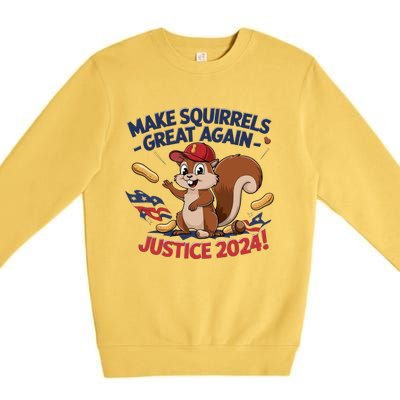 Make Squirrels Great Again Justice 2024 Peanut Premium Crewneck Sweatshirt