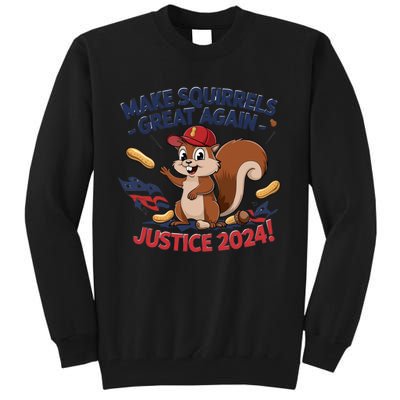 Make Squirrels Great Again Justice 2024 Peanut Tall Sweatshirt