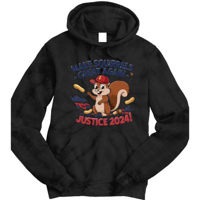 Make Squirrels Great Again Justice 2024 Peanut Tie Dye Hoodie