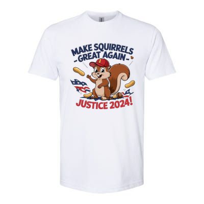 Make Squirrels Great Again Justice 2024 Peanut Softstyle CVC T-Shirt