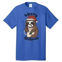 Merry Slothmas Great Gift Sloth Lover Funny Christmas Costume Gift Tall T-Shirt