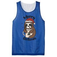 Merry Slothmas Great Gift Sloth Lover Funny Christmas Costume Gift Mesh Reversible Basketball Jersey Tank