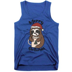 Merry Slothmas Great Gift Sloth Lover Funny Christmas Costume Gift Tank Top