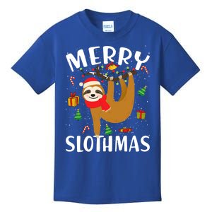 Merry Slothmas Great Gift Christmas Pajama For Sloth Lovers Gift Kids T-Shirt