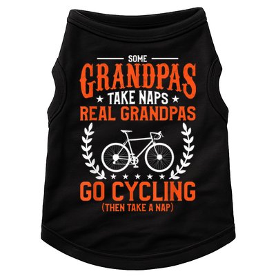Mens Some Grandpas Take Naps Real Grandpas Go Cycling Cyclist Doggie Tank