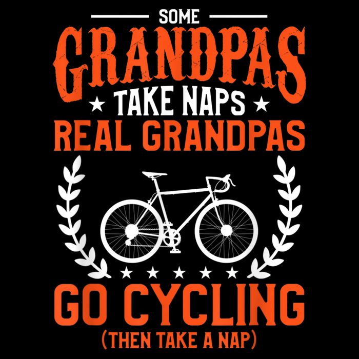 Mens Some Grandpas Take Naps Real Grandpas Go Cycling Cyclist Flexfit Unipanel Trucker Cap