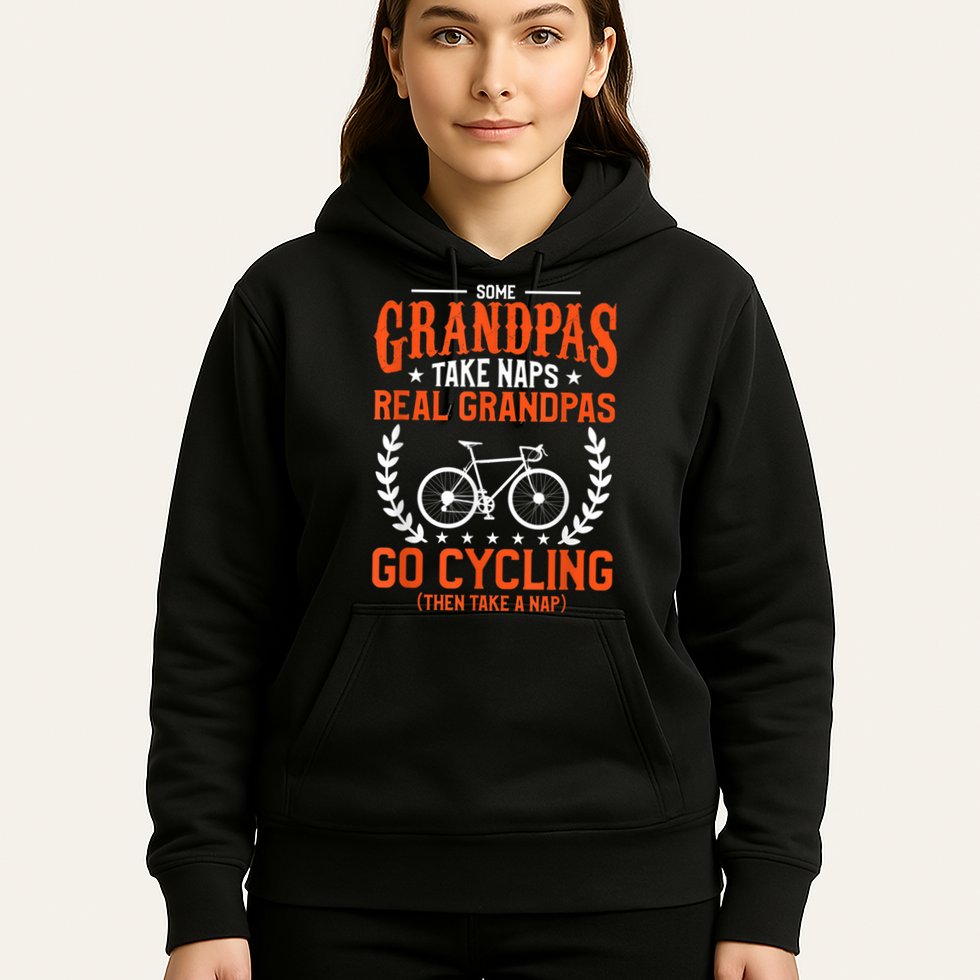 Mens Some Grandpas Take Naps Real Grandpas Go Cycling Cyclist Hoodie