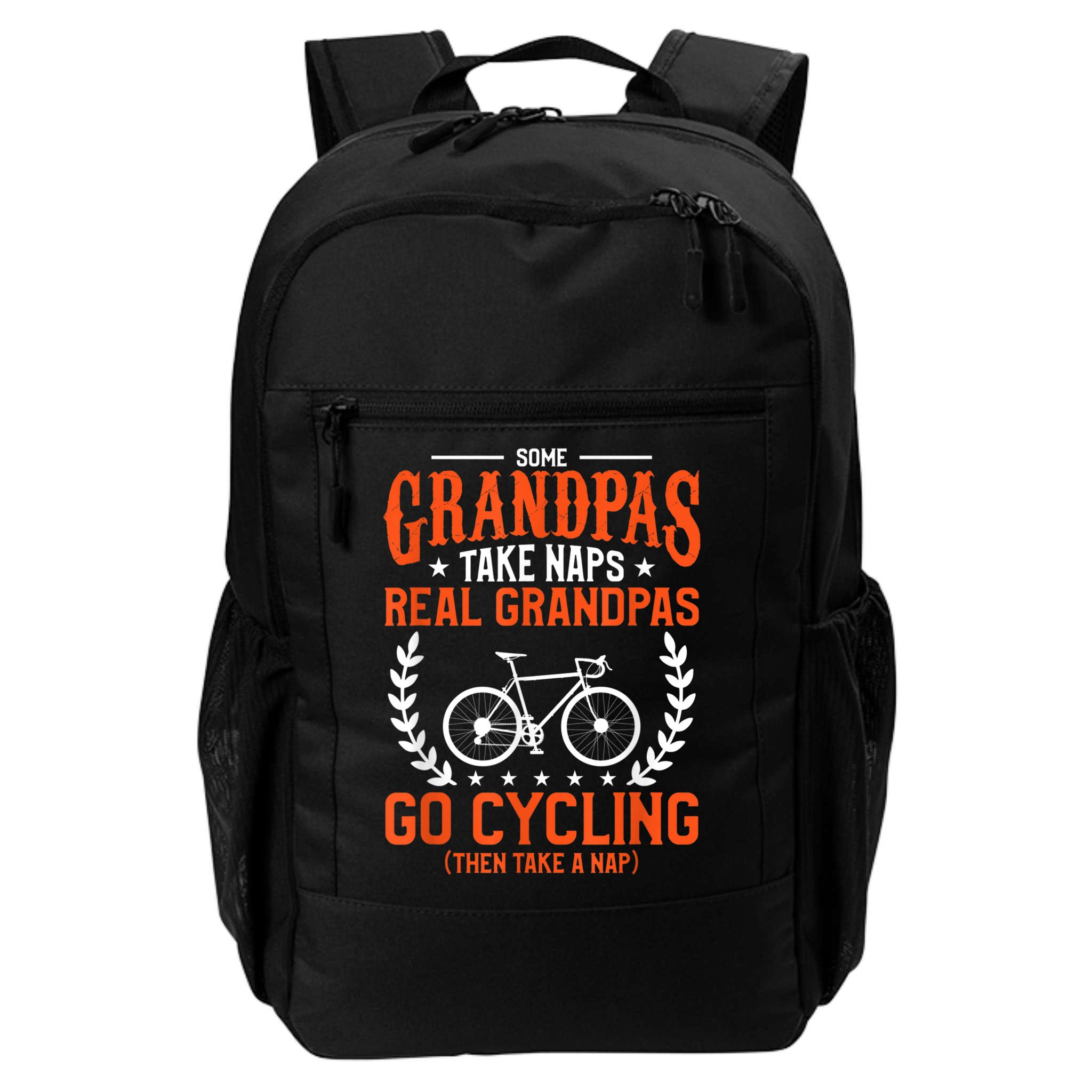 Mens Some Grandpas Take Naps Real Grandpas Go Cycling Cyclist Backpack