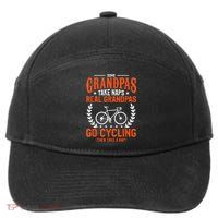 Mens Some Grandpas Take Naps Real Grandpas Go Cycling Cyclist 7-Panel Snapback Hat