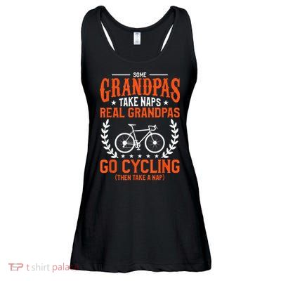 Mens Some Grandpas Take Naps Real Grandpas Go Cycling Cyclist Ladies Essential Flowy Tank