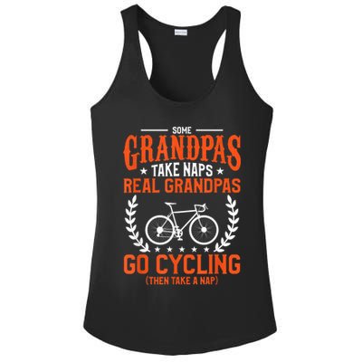 Mens Some Grandpas Take Naps Real Grandpas Go Cycling Cyclist Ladies PosiCharge Competitor Racerback Tank
