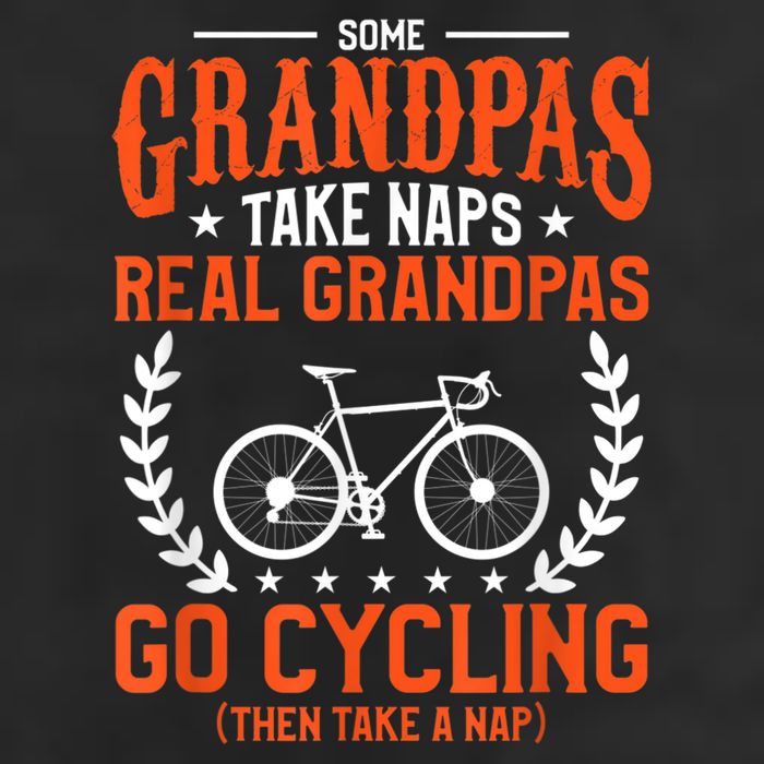 Mens Some Grandpas Take Naps Real Grandpas Go Cycling Cyclist Golf Towel