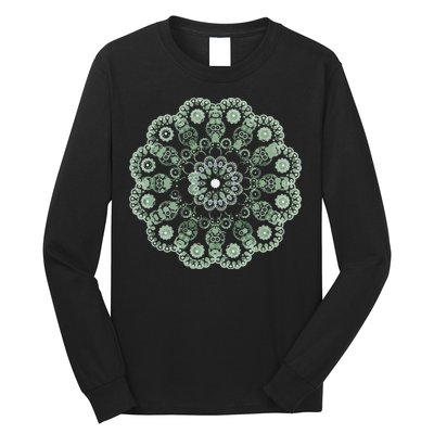 Mandala Sacred Geometry Prana Art Yoga Mantra Om Good Vibe Long Sleeve Shirt