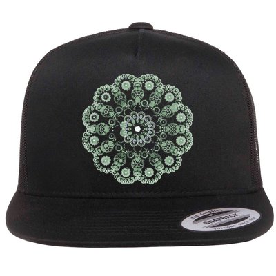 Mandala Sacred Geometry Prana Art Yoga Mantra Om Good Vibe Flatbill Hat