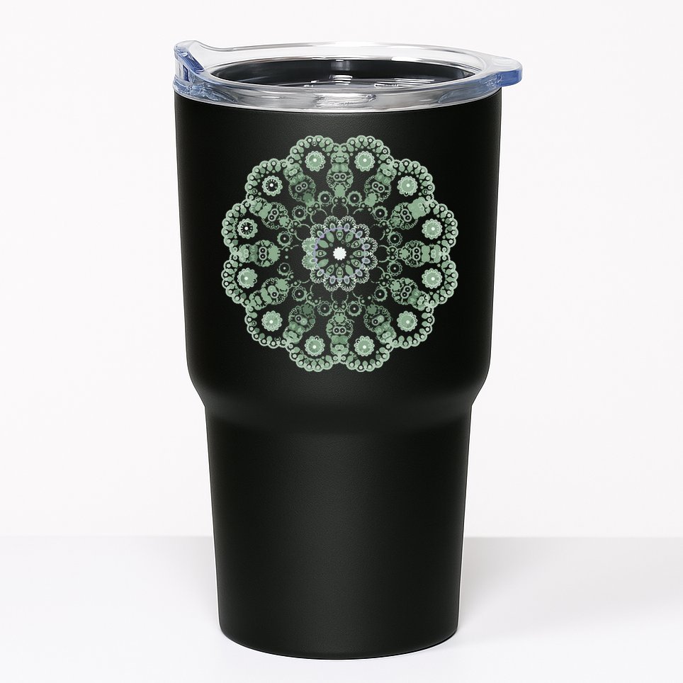 Mandala Sacred Geometry Prana Art Yoga Mantra Om Good Vibe Tumbler