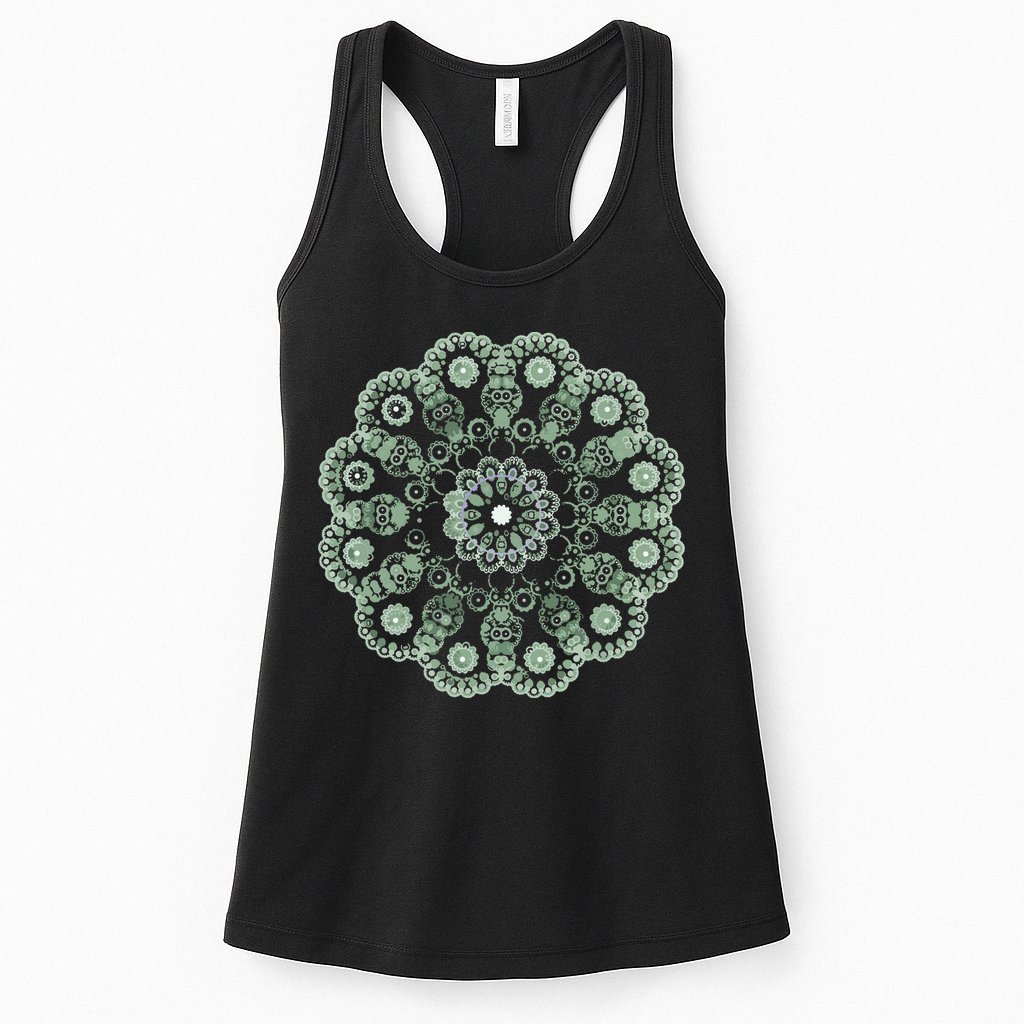 Mandala Sacred Geometry Prana Art Yoga Mantra Om Good Vibe Womens Tank Top