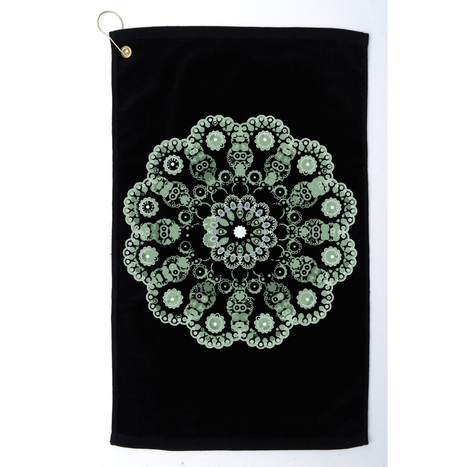 Mandala Sacred Geometry Prana Art Yoga Mantra Om Good Vibe Golf Towel