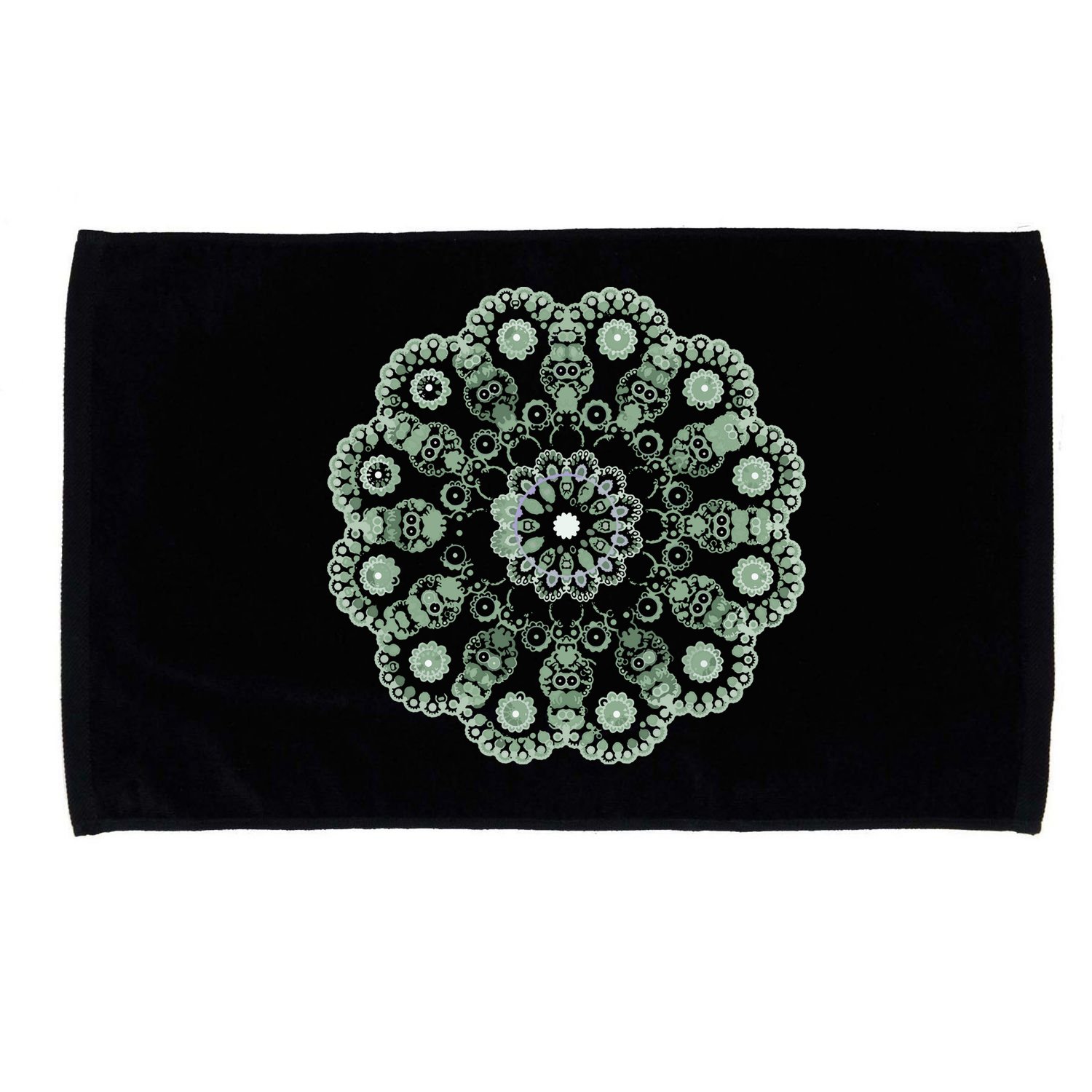 Mandala Sacred Geometry Prana Art Yoga Mantra Om Good Vibe Microfiber Hand Towel