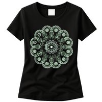 Mandala Sacred Geometry Prana Art Yoga Mantra Om Good Vibe Womens T-Shirt
