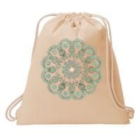 Mandala Sacred Geometry Prana Art Yoga Mantra Om Good Vibe Drawstring Bag