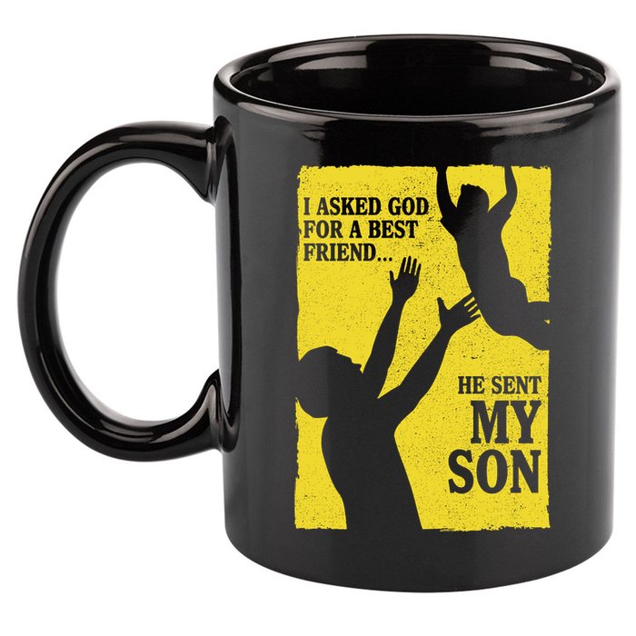 God Sent Me My Son 11oz C Handle Ceramic Mug