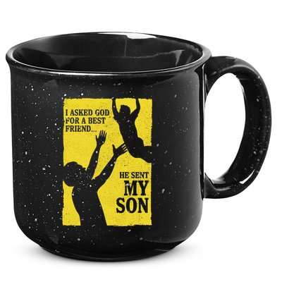 God Sent Me My Son 15oz Campfire Ceramic Mug