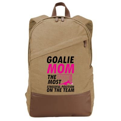 Mom Soccer Goalie Keeper Soccer Mom Meaningful Gift Cotton Canvas Backpack