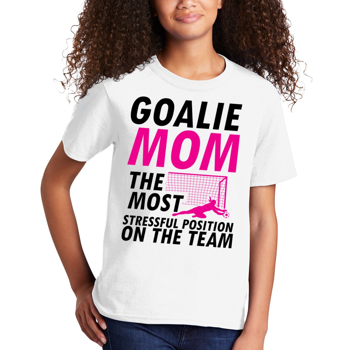 Mom Soccer Goalie Keeper Soccer Mom Meaningful Gift Kids T-Shirt