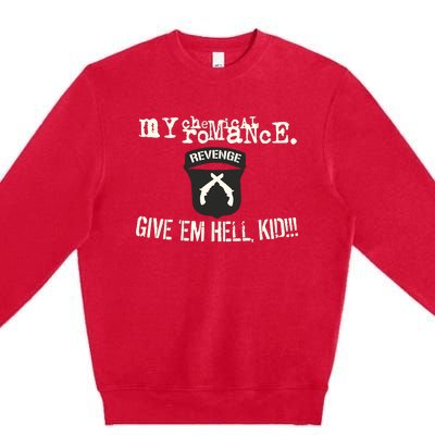 Mychemicalromance Store Give Em Hell Limited Premium Crewneck Sweatshirt