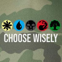M.A.N.A Symbols Gathering Magic Choose Wisely Blue Red Green Legacy Tie Dye Trucker Hat