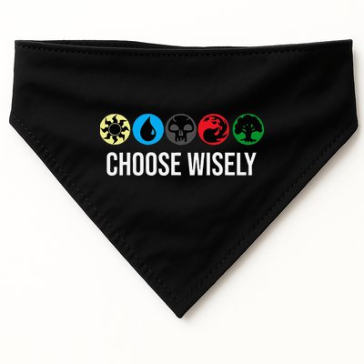 M.A.N.A Symbols Gathering Magic Choose Wisely Blue Red Green USA-Made Doggie Bandana