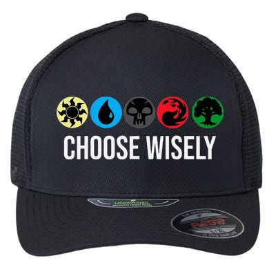 M.A.N.A Symbols Gathering Magic Choose Wisely Blue Red Green Flexfit Unipanel Trucker Cap