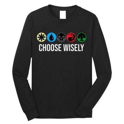 M.A.N.A Symbols Gathering Magic Choose Wisely Blue Red Green Long Sleeve Shirt
