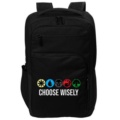 M.A.N.A Symbols Gathering Magic Choose Wisely Blue Red Green Impact Tech Backpack