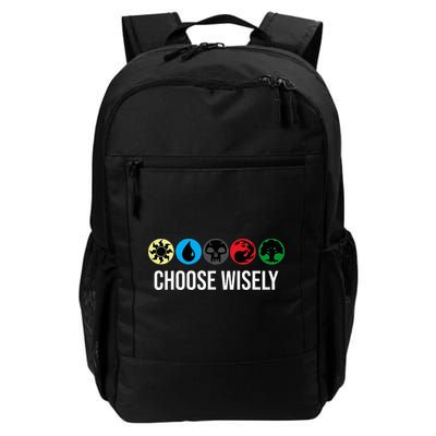 M.A.N.A Symbols Gathering Magic Choose Wisely Blue Red Green Daily Commute Backpack