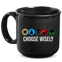 M.A.N.A Symbols Gathering Magic Choose Wisely Blue Red Green 15oz Campfire Ceramic Mug